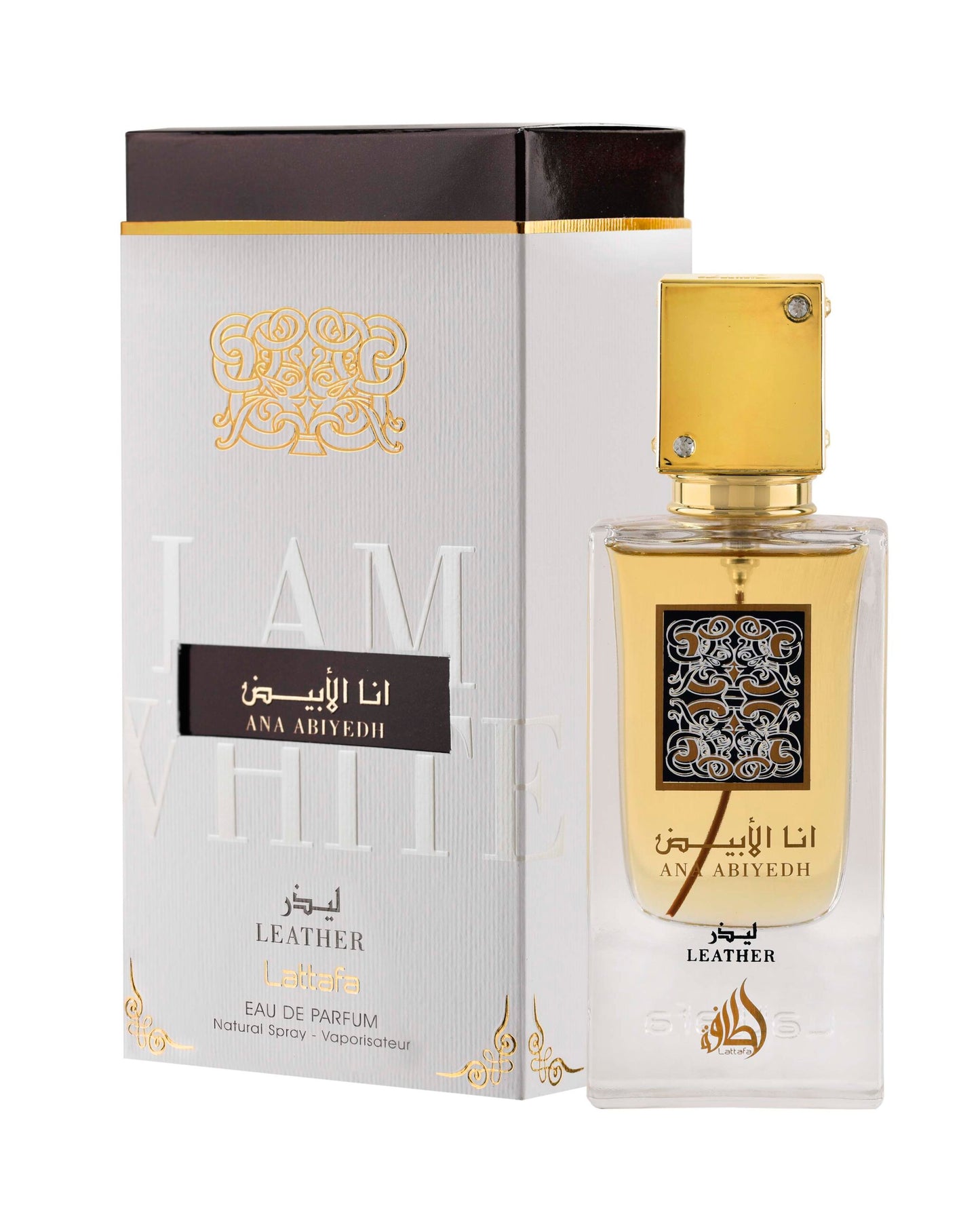 Lattafa Ana Abiyedh Leather 60 ml – flacone e confezione ufficiali