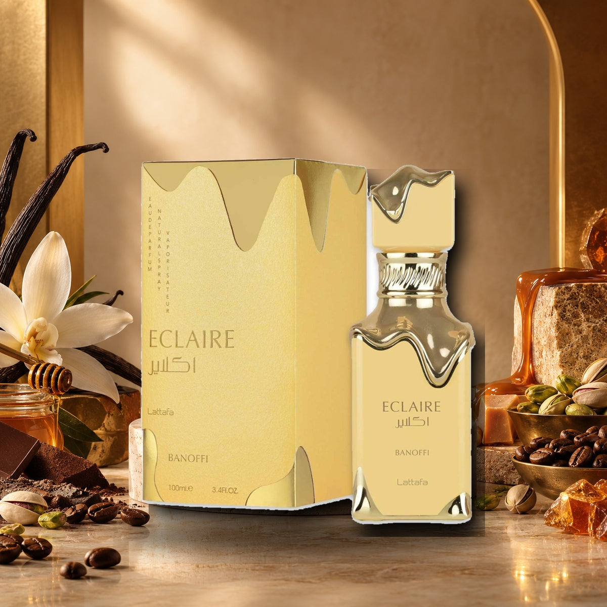 LATTAFA - ECLAIRE BANOFFI - ambientazione calda gourmand