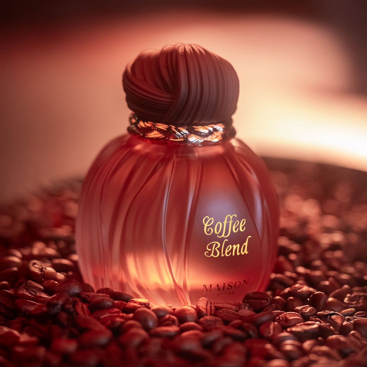 Maison Asrar Coffee Blend Eau de Parfum 100 ml – dettaglio del flacone ambrato