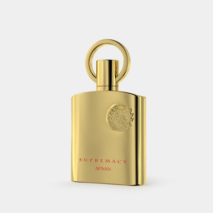 Afnan Supremacy Gold 100 ml – flacone ufficiale vista a tre quarti