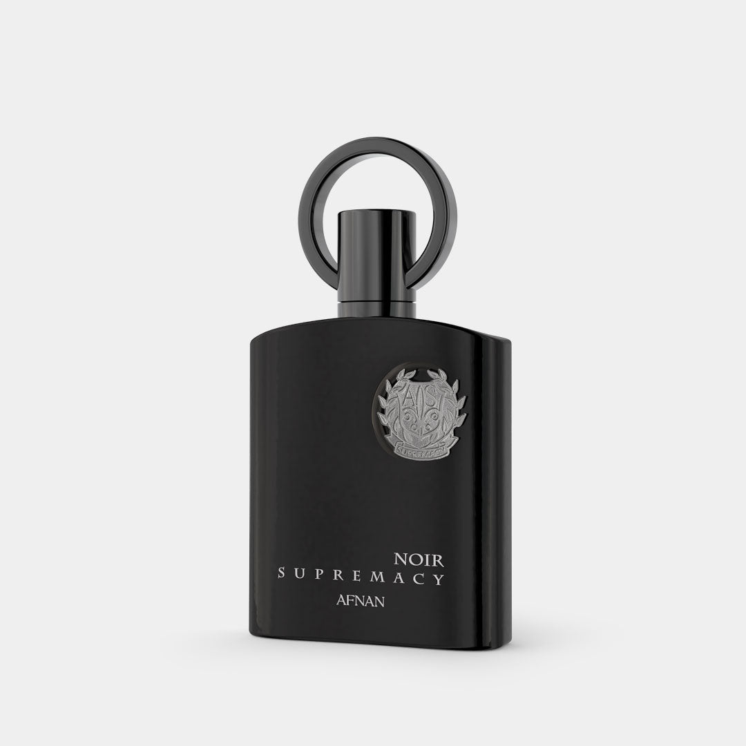 Afnan Supremacy Noir 100 ml – flacone in prospettiva ufficiale