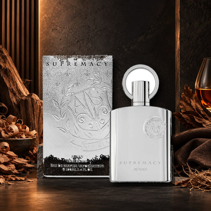 AFNAN - SUPREMACY SILVER - ambientazione legnosa e ambrata
