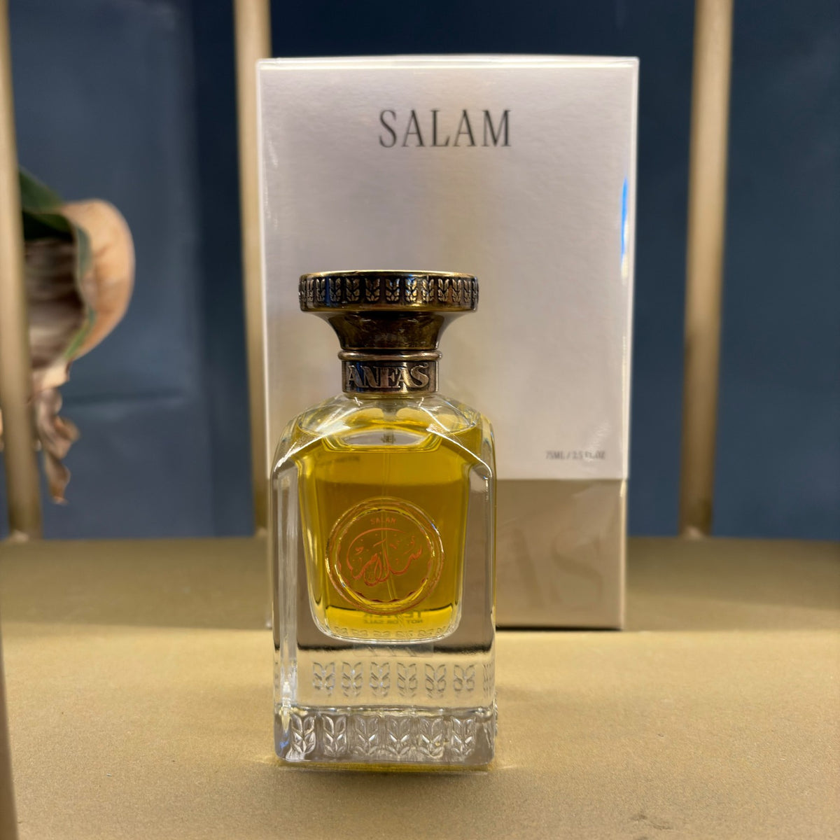 ANFAS SALAM — flacone e confezione fotografati presso I Ciaurusi