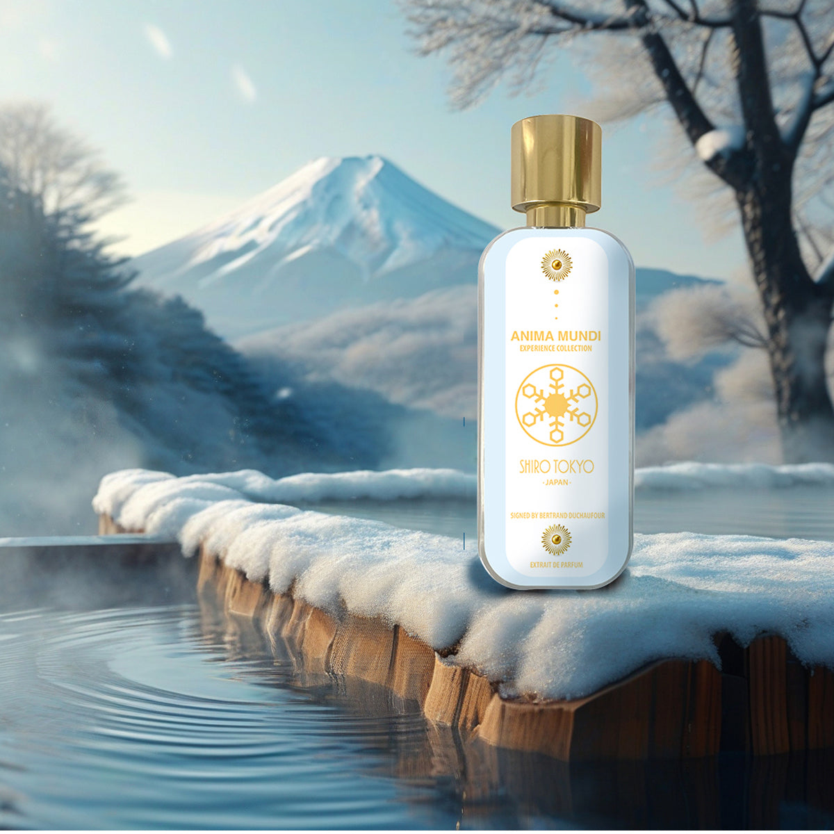 Anima Mundi Shiro Tokyo 50 ml ambientato in un onsen innevato