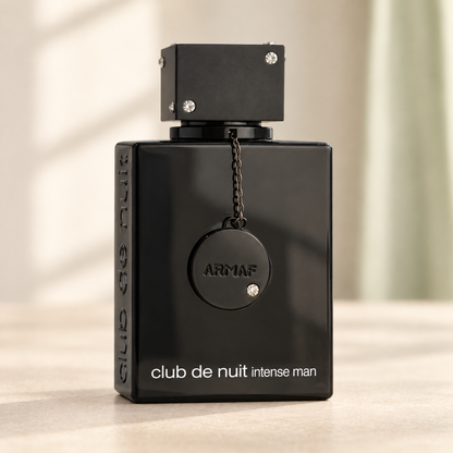 Armaf Club de Nuit Intense Man – flacone originale frontale, centrale e fotografico