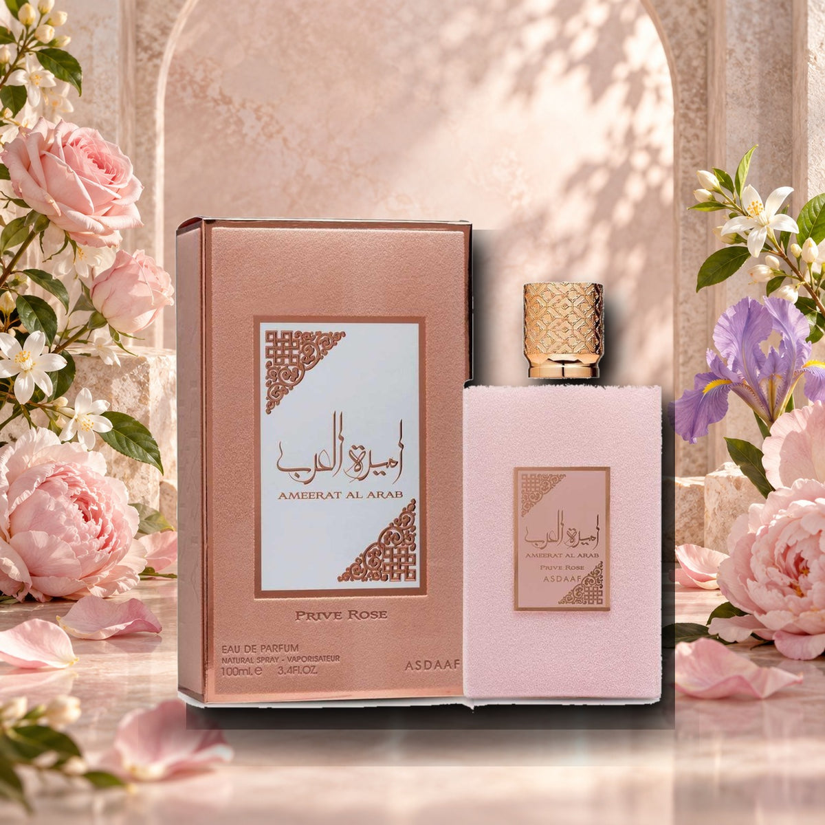 ASDAAF - AMEERAT AL ARAB PRIVE ROSE - ambientazione floreale elegante
