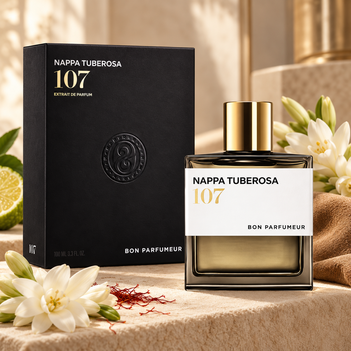 BON PARFUMEUR - 107 Nappa Tuberosa – foto ambientata ispirata alle note olfattive