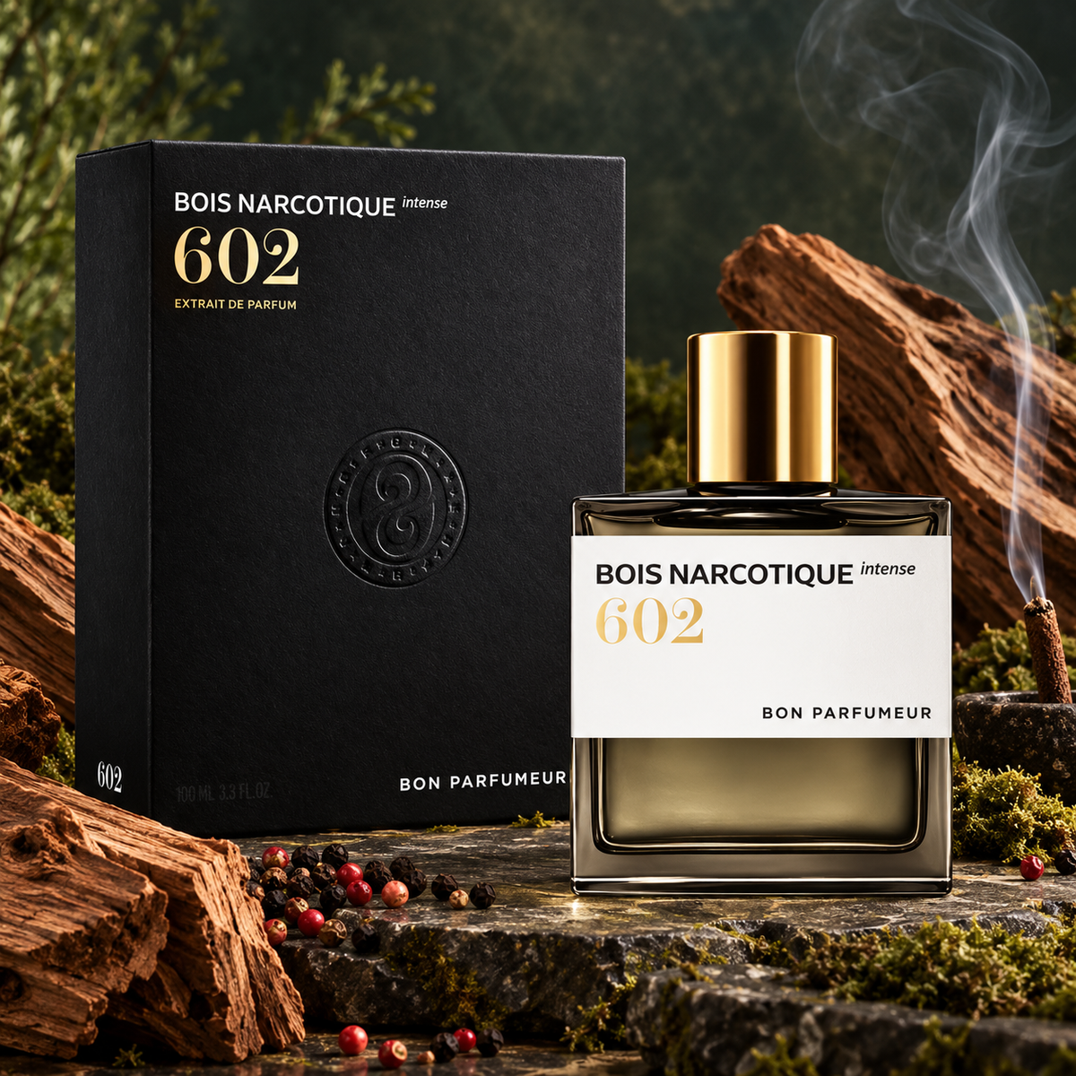 BON PARFUMEUR - 602 BOIS NARCOTIQUE INTENSE – foto ambientata ispirata alle note olfattive