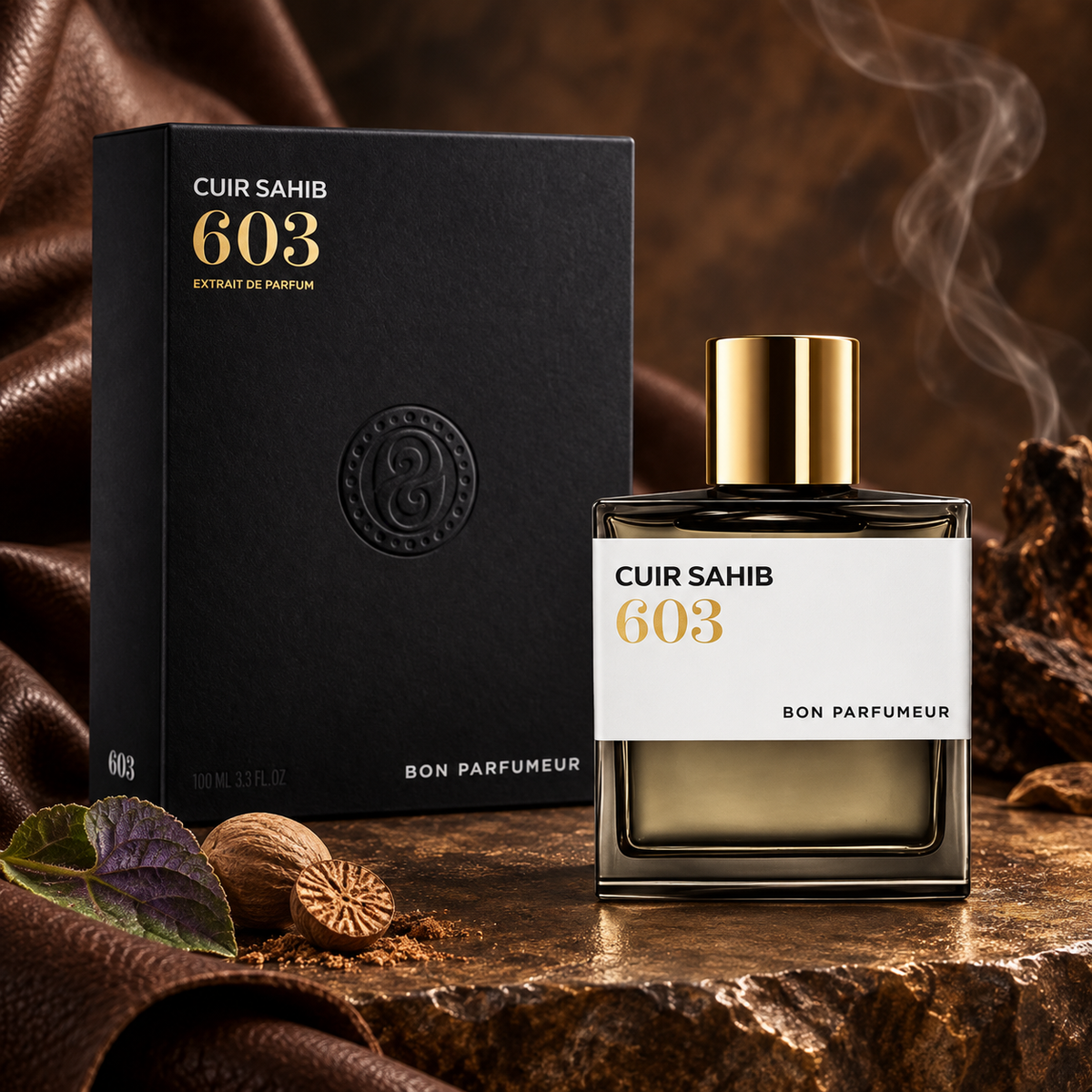 BON PARFUMEUR - 603 CUIR SAHIB – foto ambientata ispirata alle note olfattive