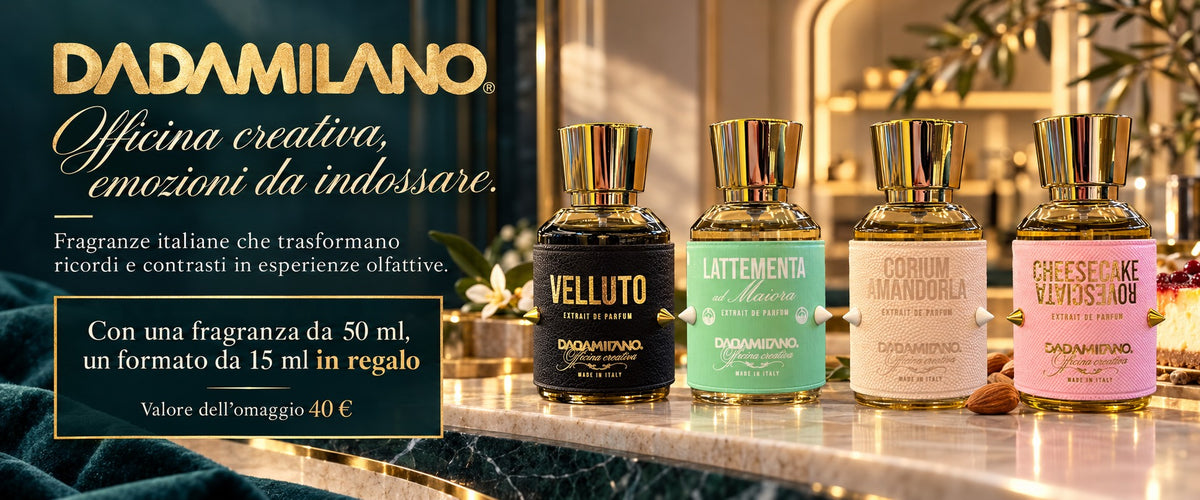 Dadamilano — quattro fragranze e omaggio da 15 ml del valore di 40 euro