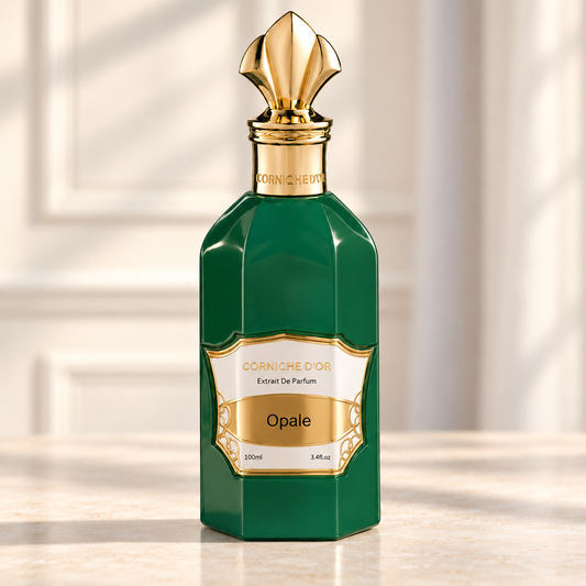 Corniche d'Or Opale 100 ml, flacone frontale su sfondo chiaro