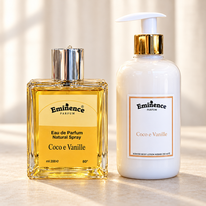 EMINENCE COMBO - COCCO & VANIGLIA – Profumo 200 ml e crema corpo 250 ml, vista frontale