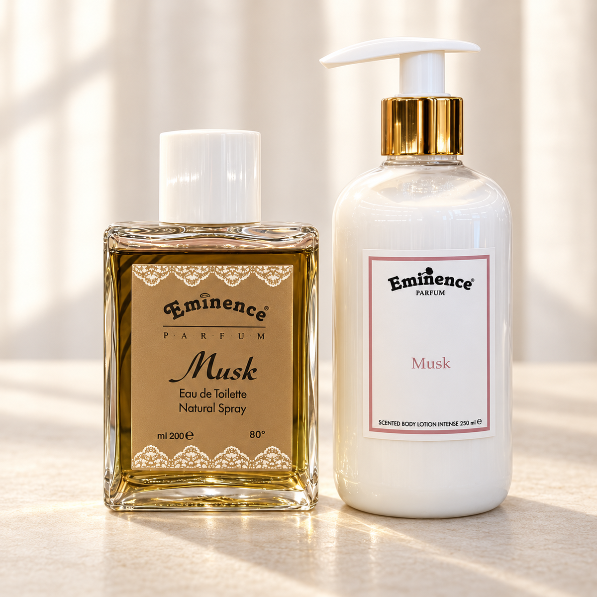 EMINENCE COMBO - MUSK – Profumo 200 ml e crema corpo 250 ml, vista frontale