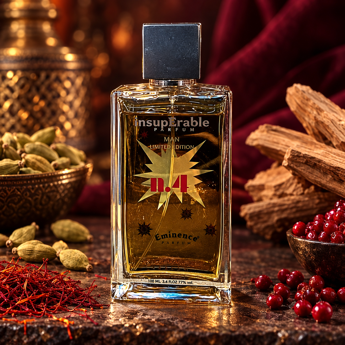 Eminence Insuperable Man n.4 tra cardamomo, zafferano e legni preziosi