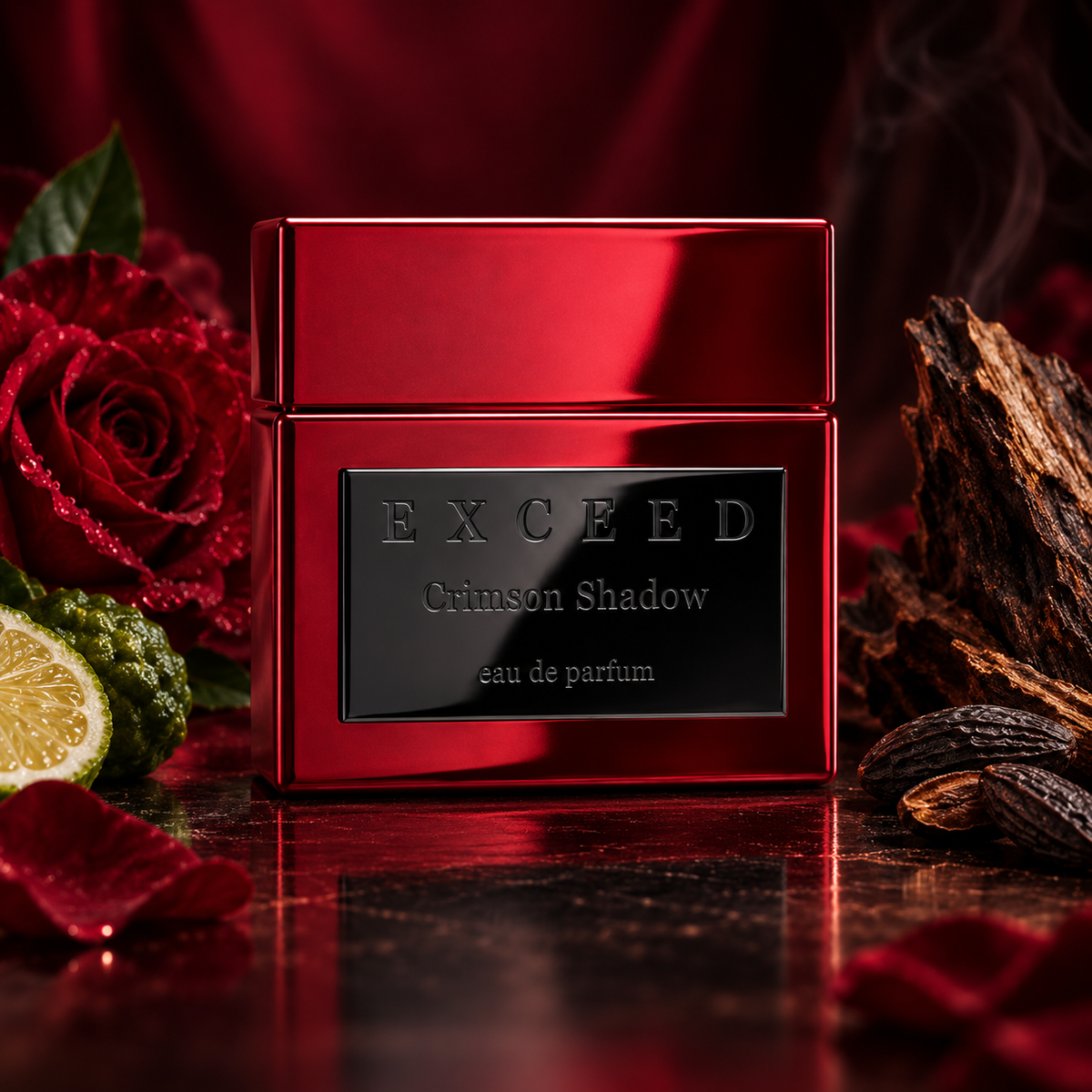 Exceed Crimson Shadow con rosa di Damasco e legno di oud
