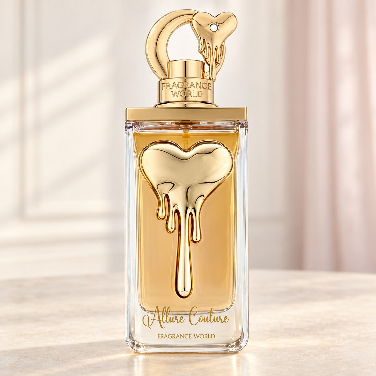 FRENCH AVENUE - ALLURE COUTURE, flacone frontale centrale ravvicinato con sfondo leggero