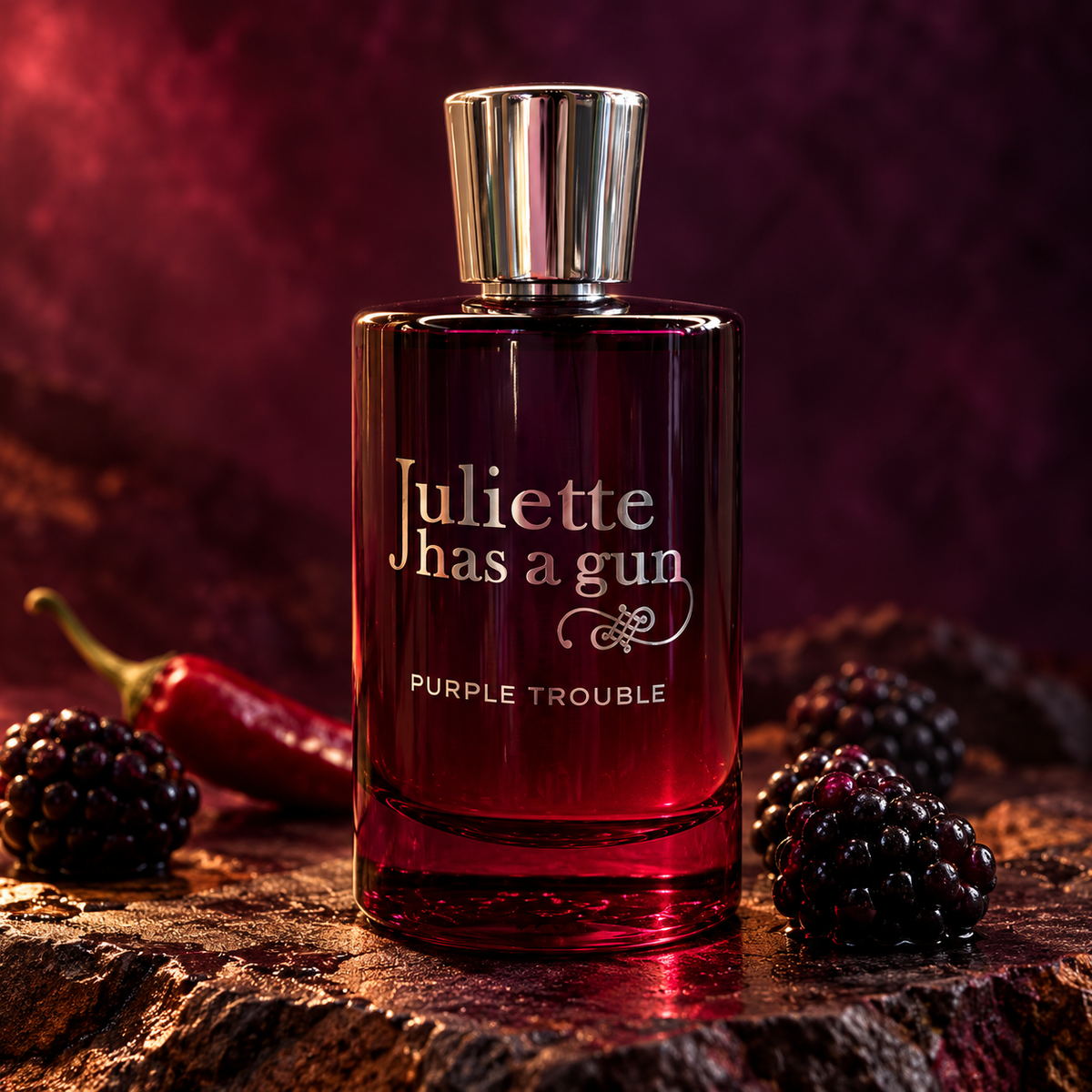 Purple Trouble di Juliette Has a Gun — ambientazione illustrativa creata con IA