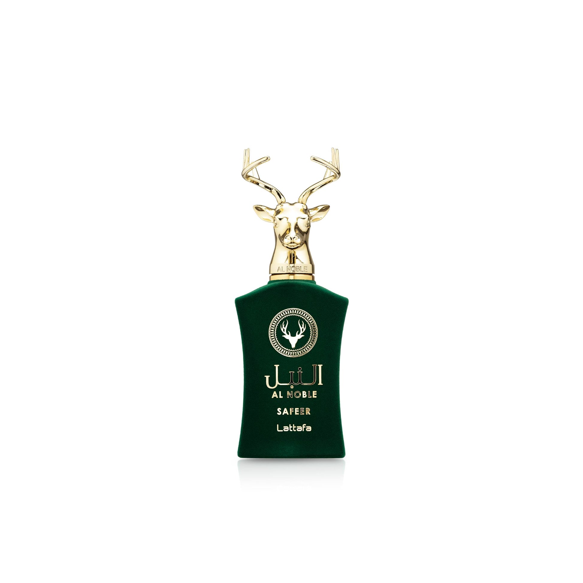 Lattafa Al Noble Safeer 100 ml – flacone verde con tappo a cervo