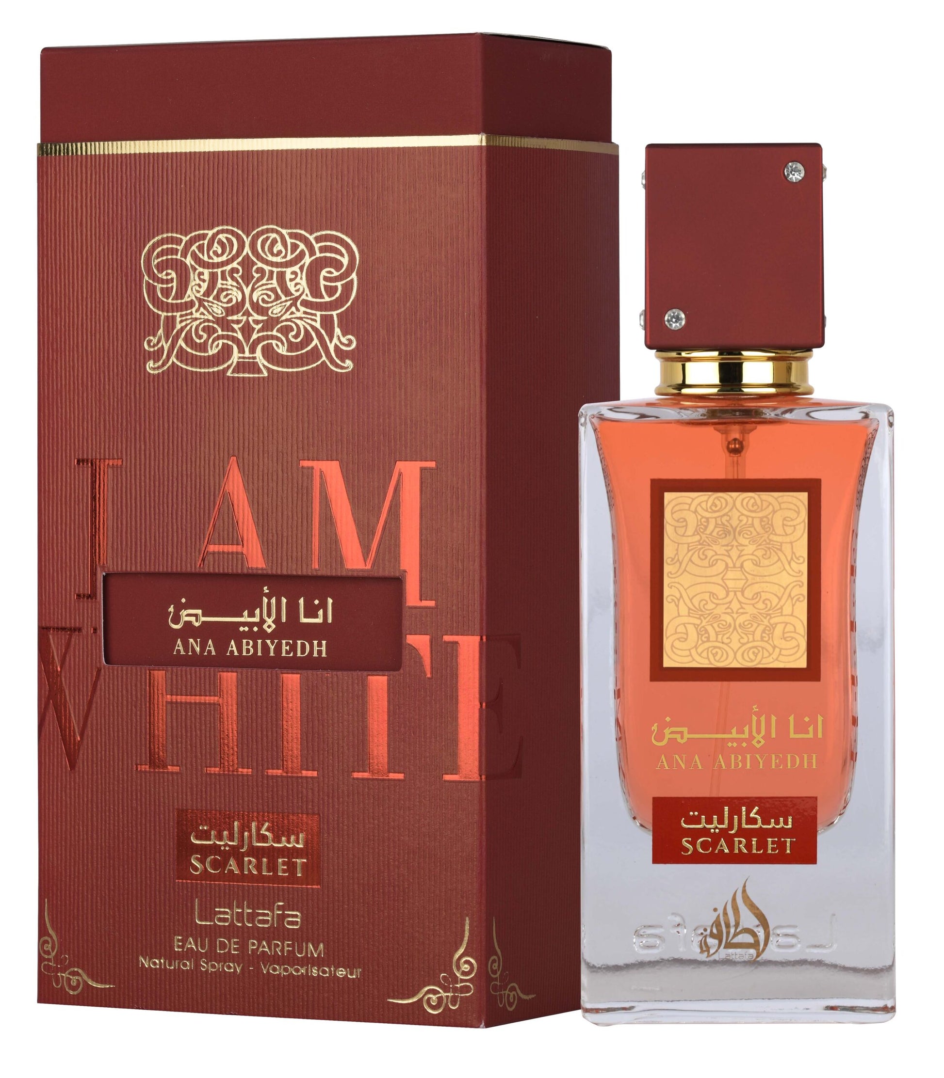 Lattafa Ana Abiyedh Scarlet 60 ml – flacone e confezione ufficiali