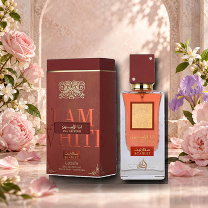 LATTAFA - ANA ABIYEDH SCARLET - ambientazione floreale elegante