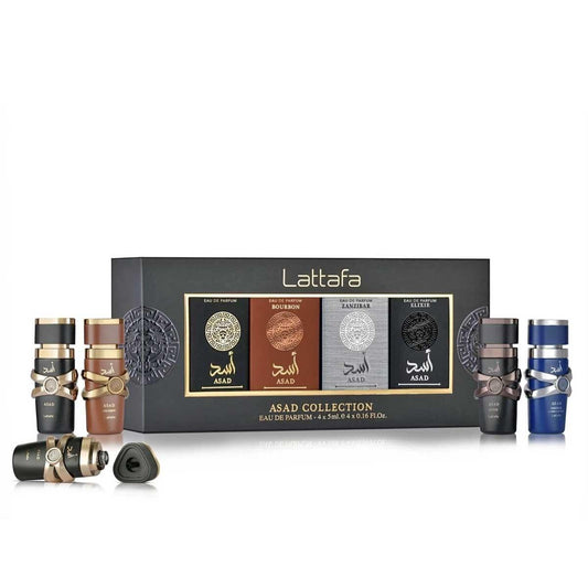 Lattafa Asad Collection: cofanetto originale con quattro miniature da 5 ml