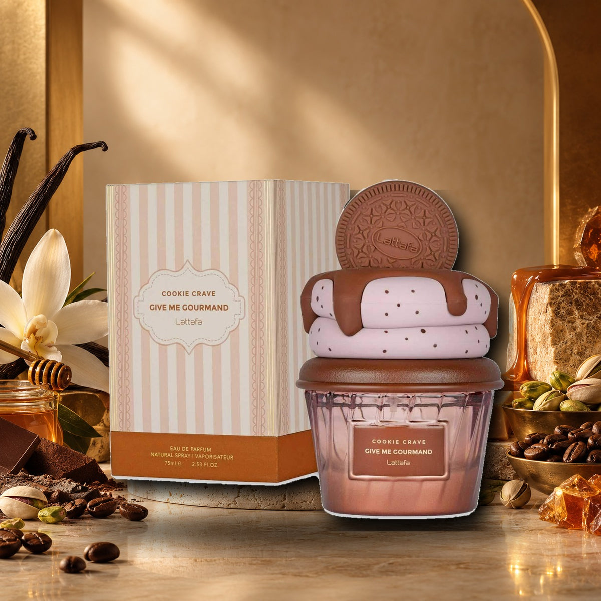 LATTAFA - COOKIE CRAVE - ambientazione calda gourmand