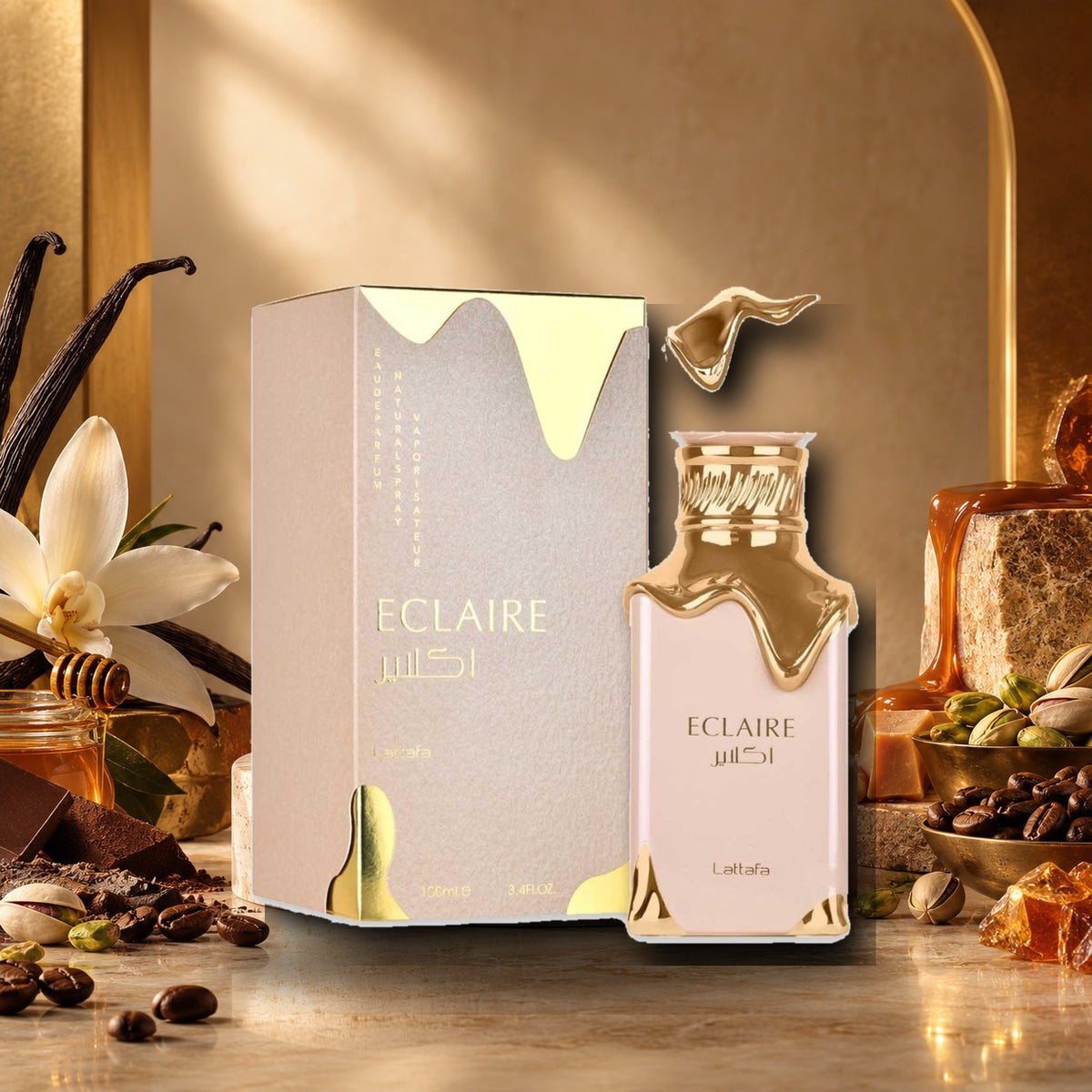 LATTAFA - ECLAIRE - ambientazione calda gourmand