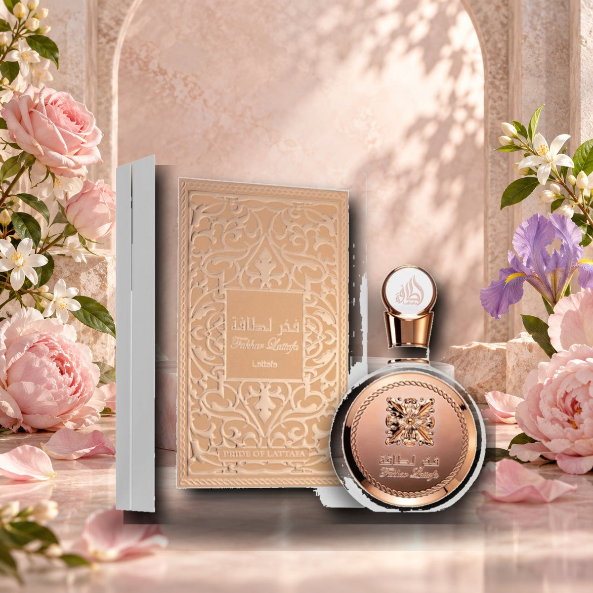 LATTAFA - FAKHAR ROSE - ambientazione floreale elegante