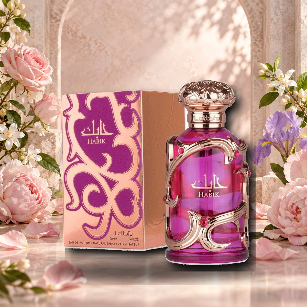 LATTAFA - HABIK FOR WOMEN - ambientazione floreale elegante