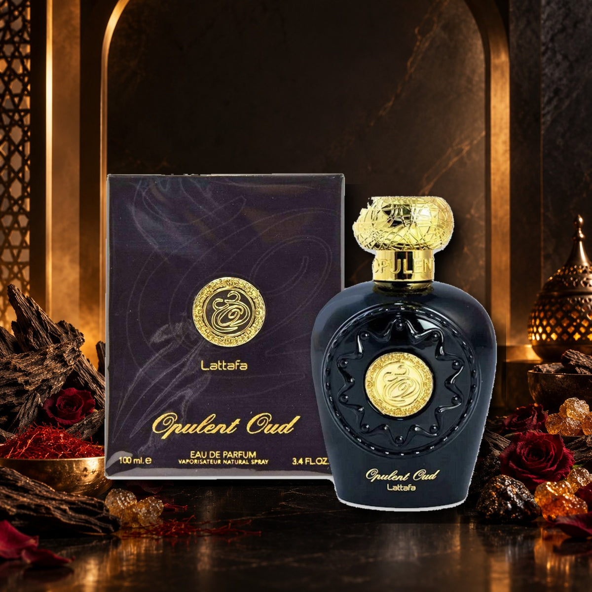 LATTAFA - OPULENT OUD - ambientazione orientale con oud e spezie