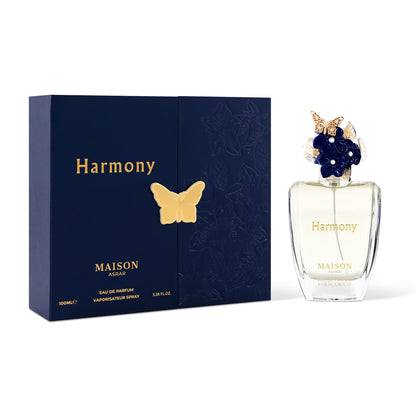 Maison Asrar Harmony Eau de Parfum 100 ml – flacone e confezione blu