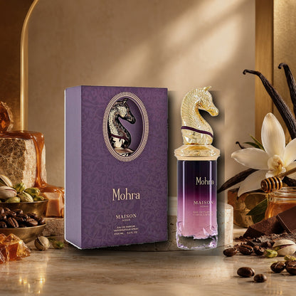 MAISON ASRAR - MOHRA - dettaglio in ambientazione calda gourmand