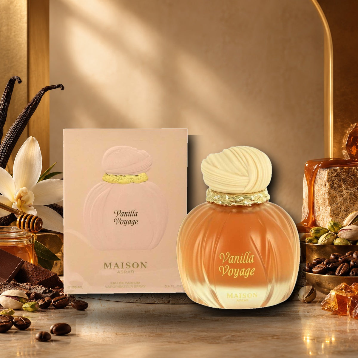 MAISON ASRAR - VANILLA VOYAGE - ambientazione calda gourmand