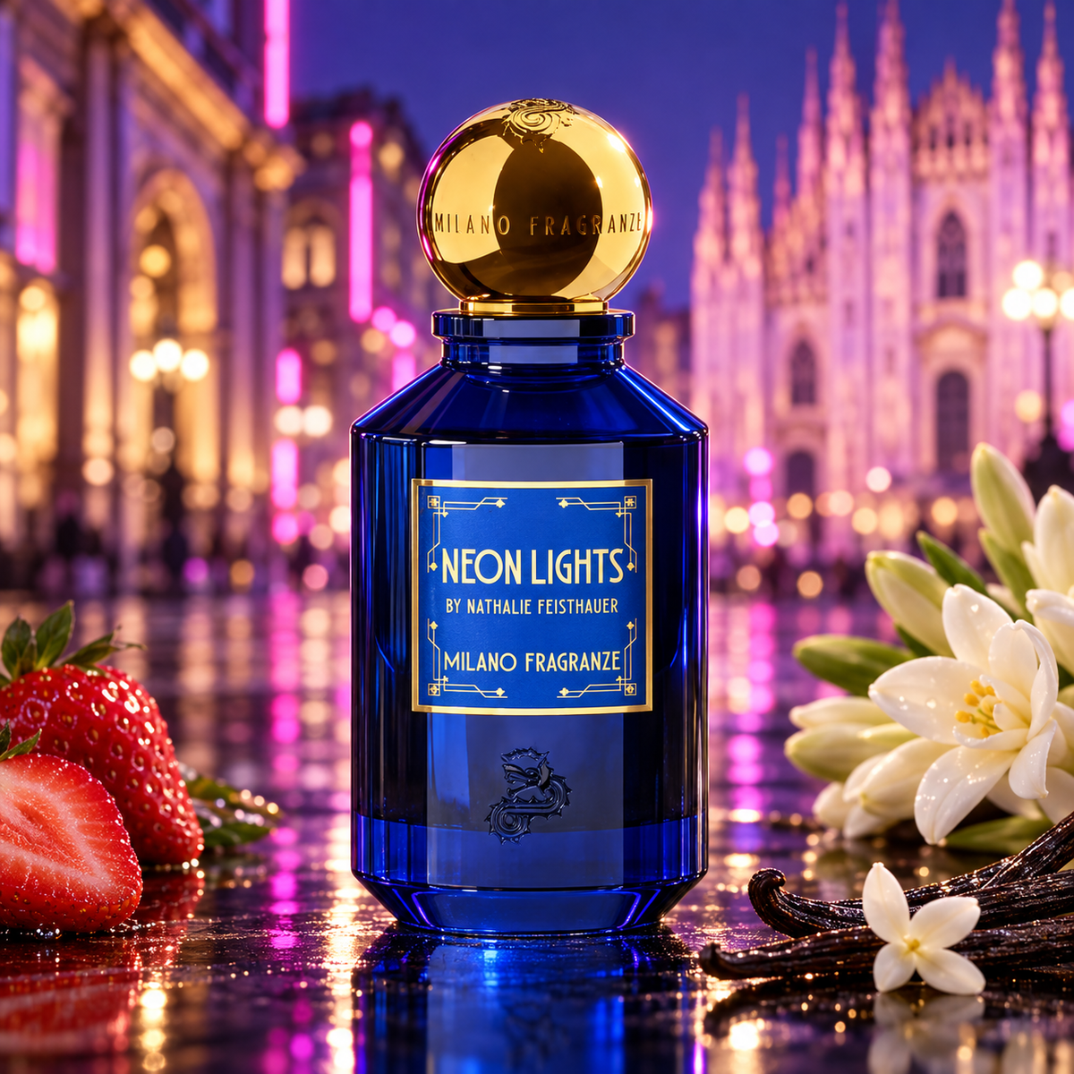Milano Fragranze Neon Lights tra luci notturne, fragola e tuberosa