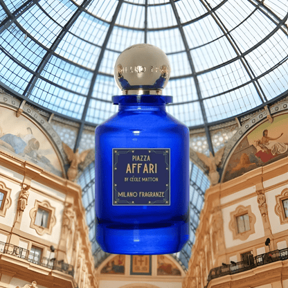 Milano Fragranze Piazza Affari 100 ml ambientato in una galleria milanese