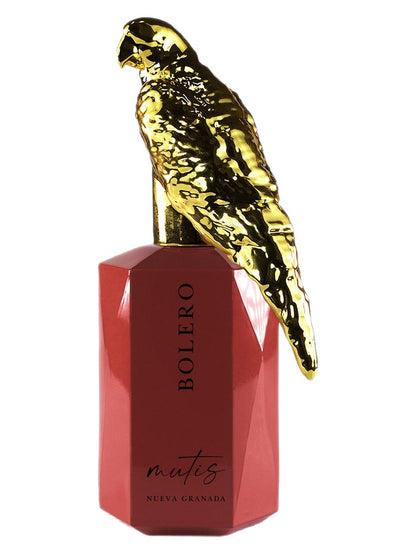 Mutis Nueva Granada Bolero 50 ml, dettaglio del flacone rosso