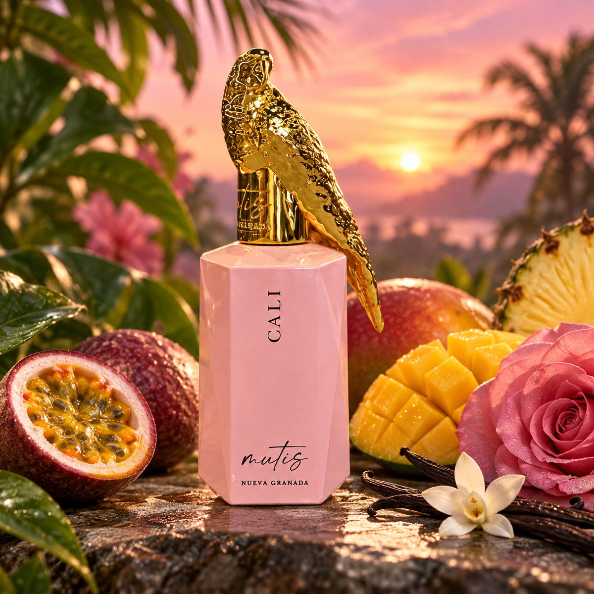 Mutis Nueva Granada Cali tra frutto della passione, mango e ananas