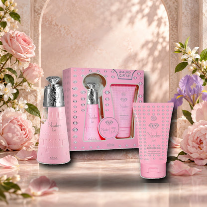 NABEEL - JURI + SHOWER GEL - ambientazione floreale elegante