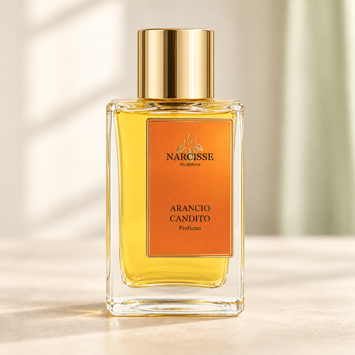 Narcisse Taormina Arancio Candito – flacone originale frontale, centrale e fotografico
