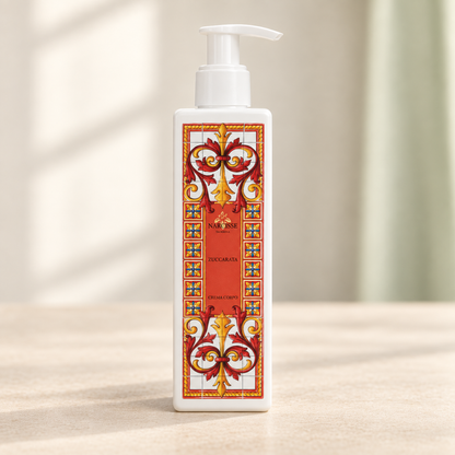 Narcisse Corpo Crema Zuccarata – flacone originale frontale, centrale e fotografico