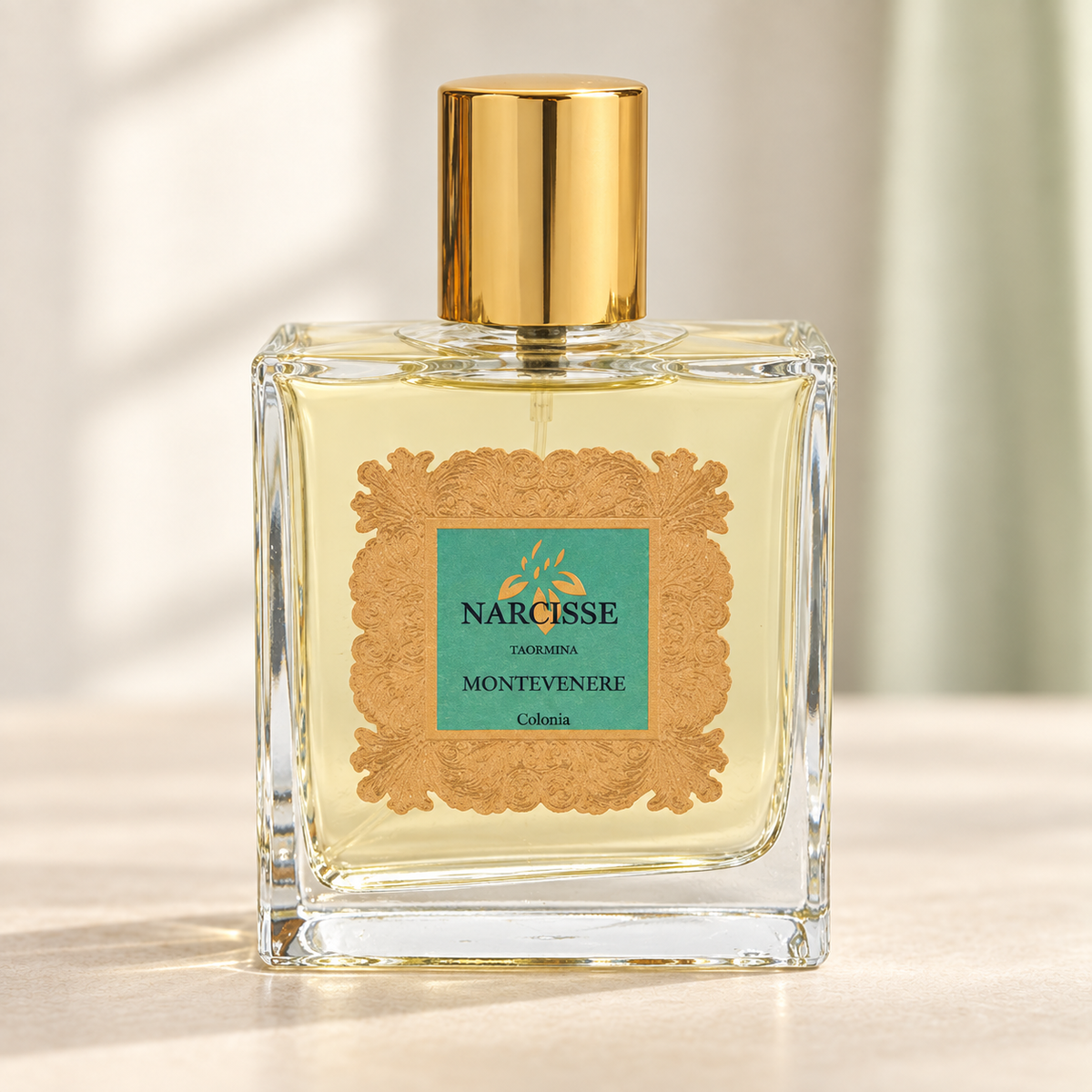 Narcisse Taormina Montevenere – flacone originale frontale, centrale e fotografico
