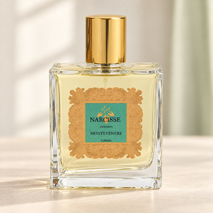 Narcisse Taormina Montevenere – flacone originale frontale, centrale e fotografico
