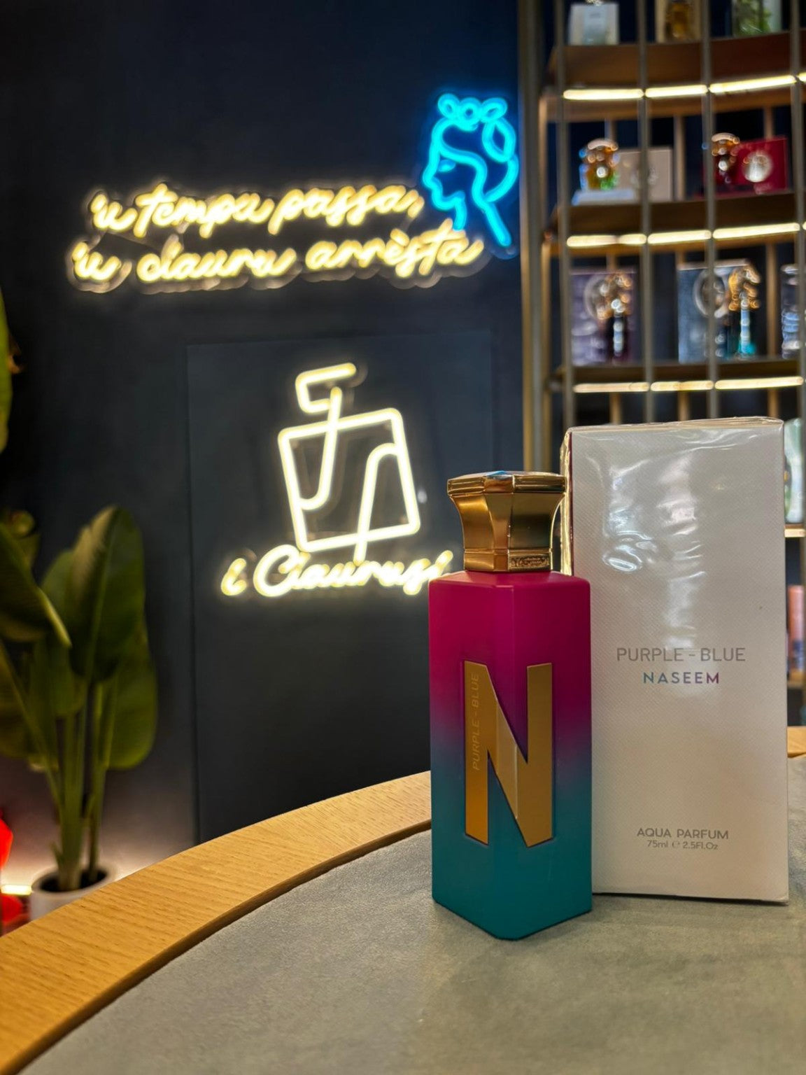 Naseem Purple-Blue Aqua Parfum 75 ml con flacone e confezione da I Ciaurusi