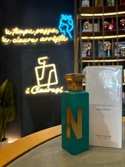 Naseem Twin Paradise Aqua Parfum 75 ml con flacone e confezione da I Ciaurusi