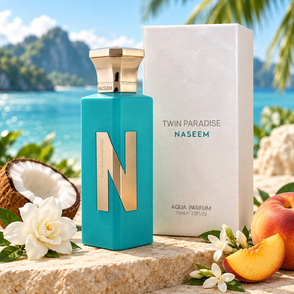 NASEEM - TWIN PARADISE – fotografia ambientata coerente con le note olfattive
