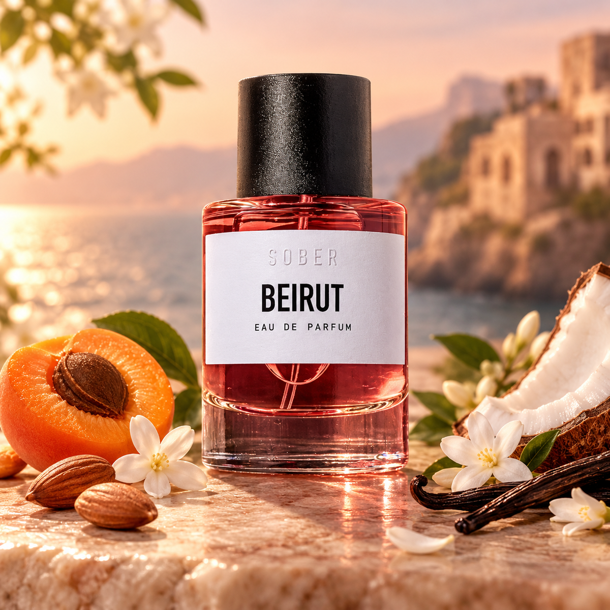 Sober Beirut con albicocca, cocco e mandorle