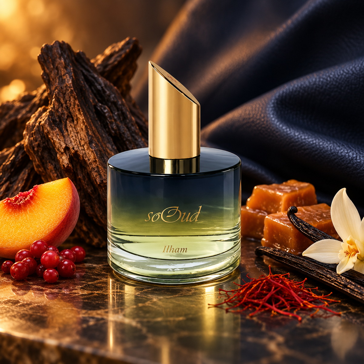 Sooud Ilham tra caramello, pesca, cuoio e oud