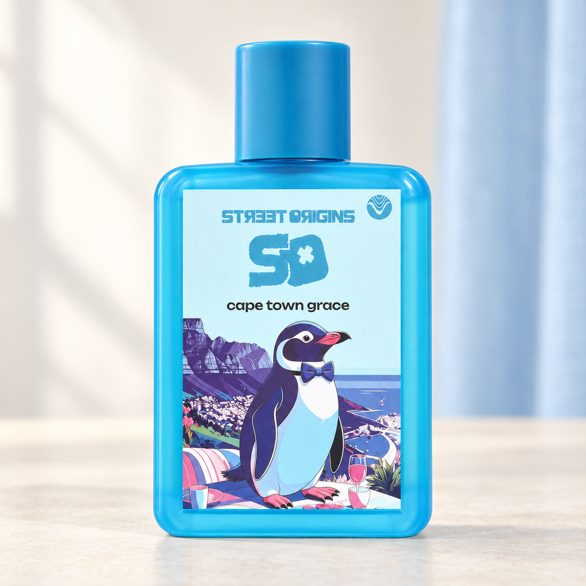 STREET ORIGINS - CAPE TOWN GRACE, flacone frontale centrale ravvicinato con sfondo leggero