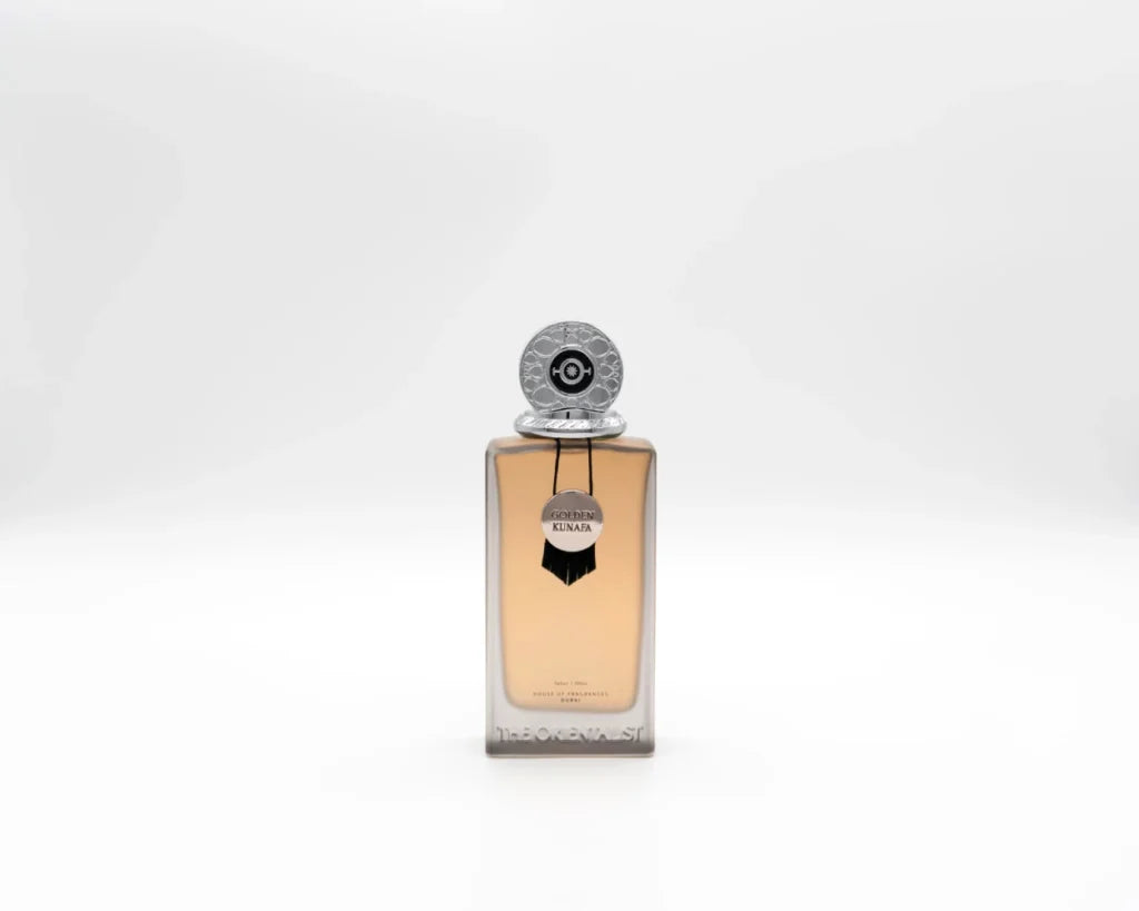 The Orientalist Golden Kunafa Parfum 100 ml – bottiglia su fondo bianco
