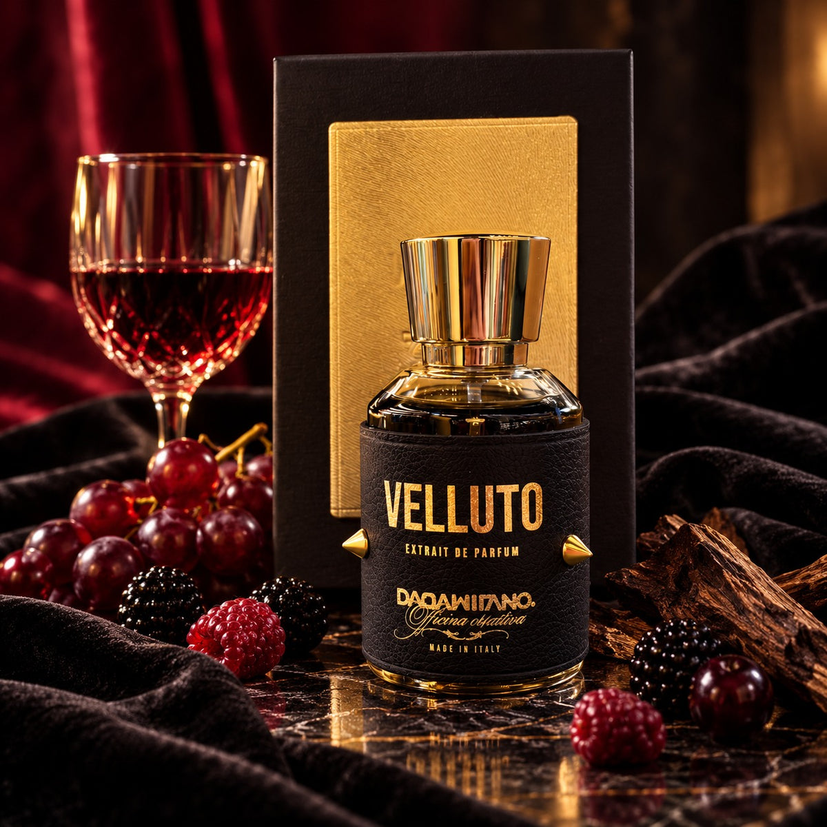 Dadamilano VELLUTO — ambientazione ispirata alle note, creata con IA